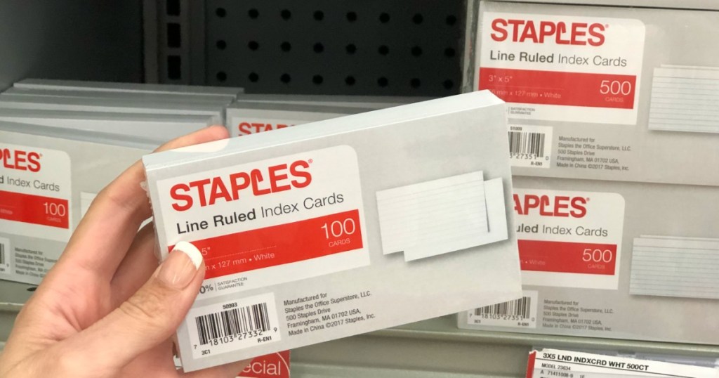 Staples Index Cards