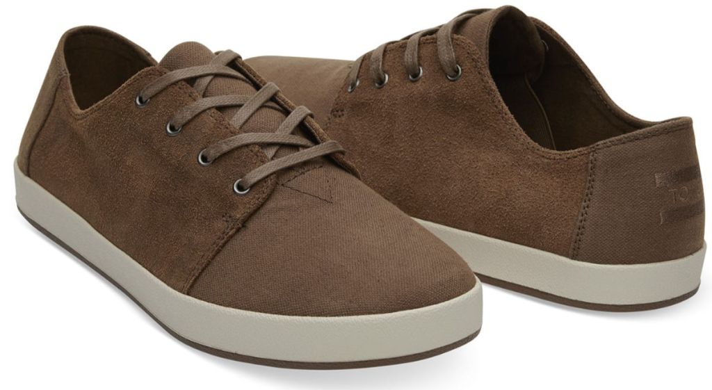 TOMS Bark Oiled Suede Cotton Twill Payton Sneakers for Men