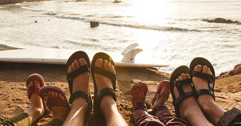 Teva family on beach