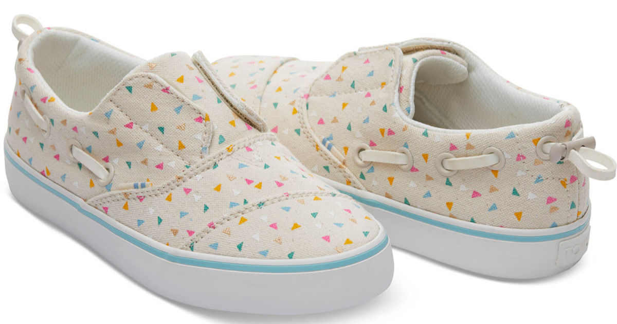 Pair of Tom's funfetti shoes