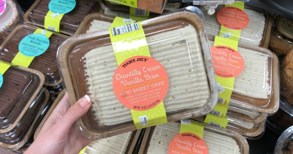 Vanilla Bean mini sheet cake in package at Trader Joe's