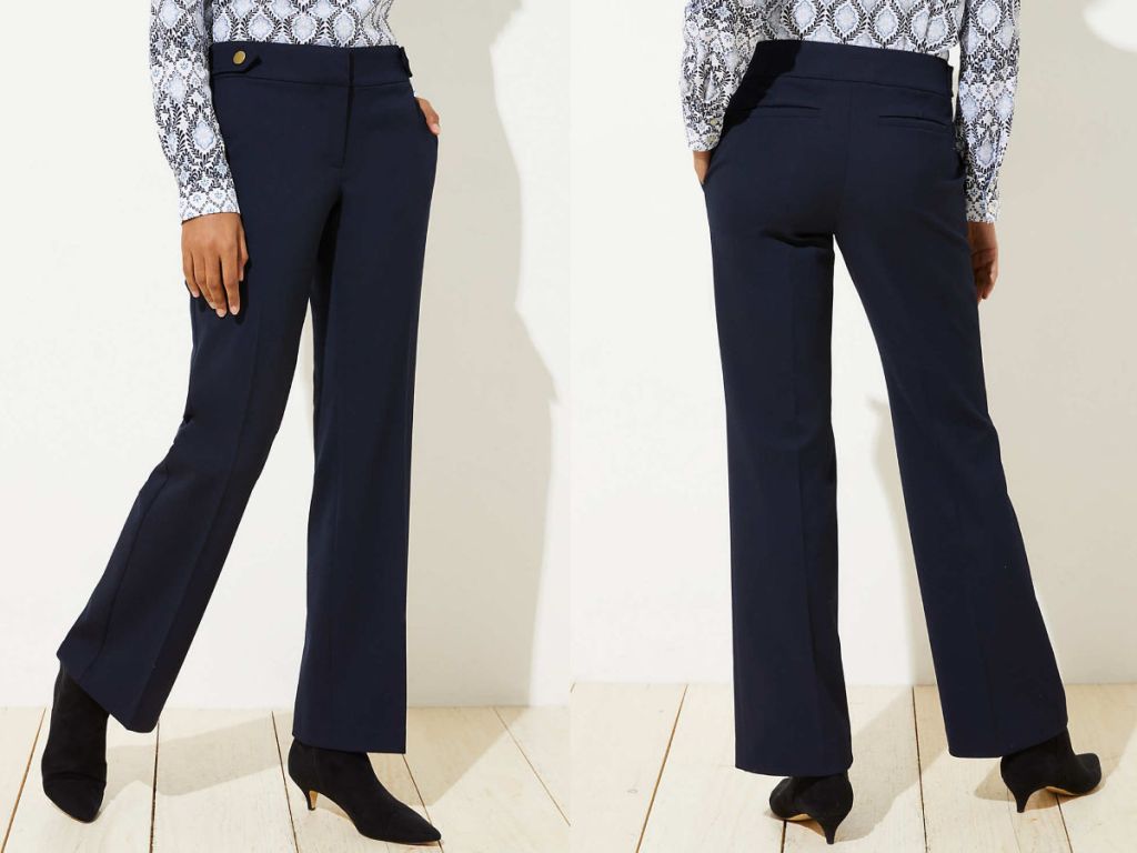 woman Trousers in Button Tab Waist in Julie Fit