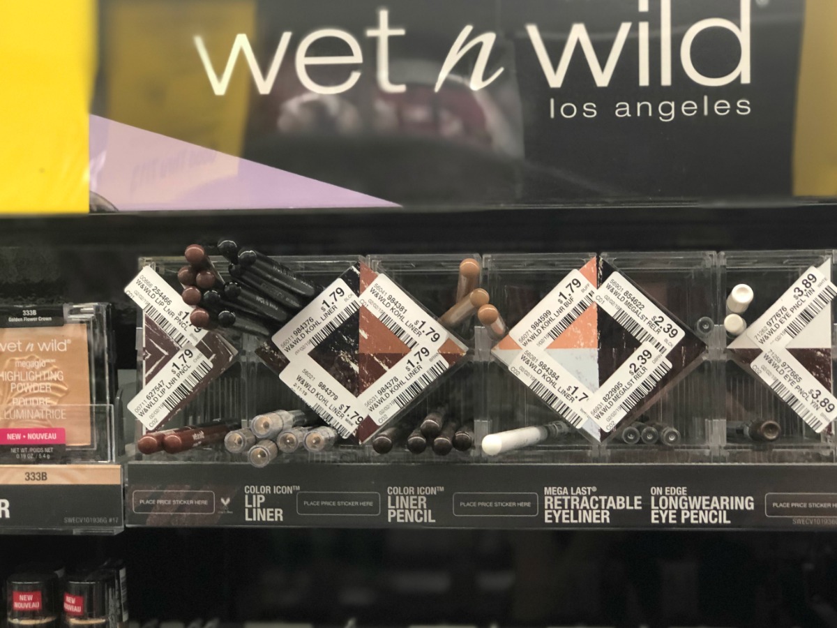 wet n wild eyeliner in store display