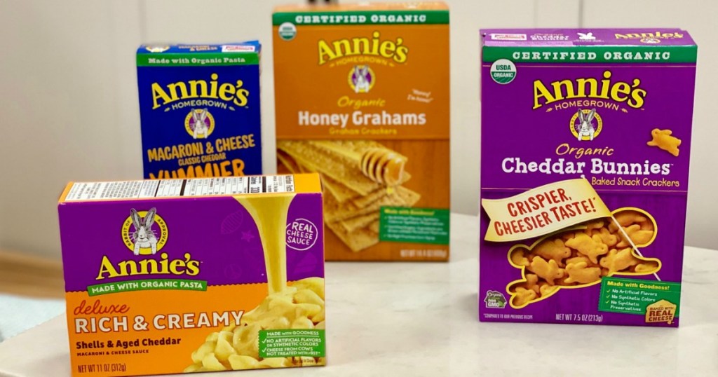 boxes of food on counter