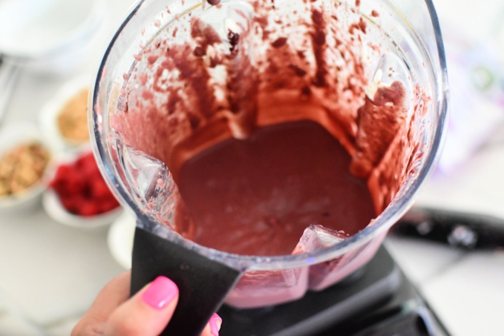 blended acai in a vitamix blender