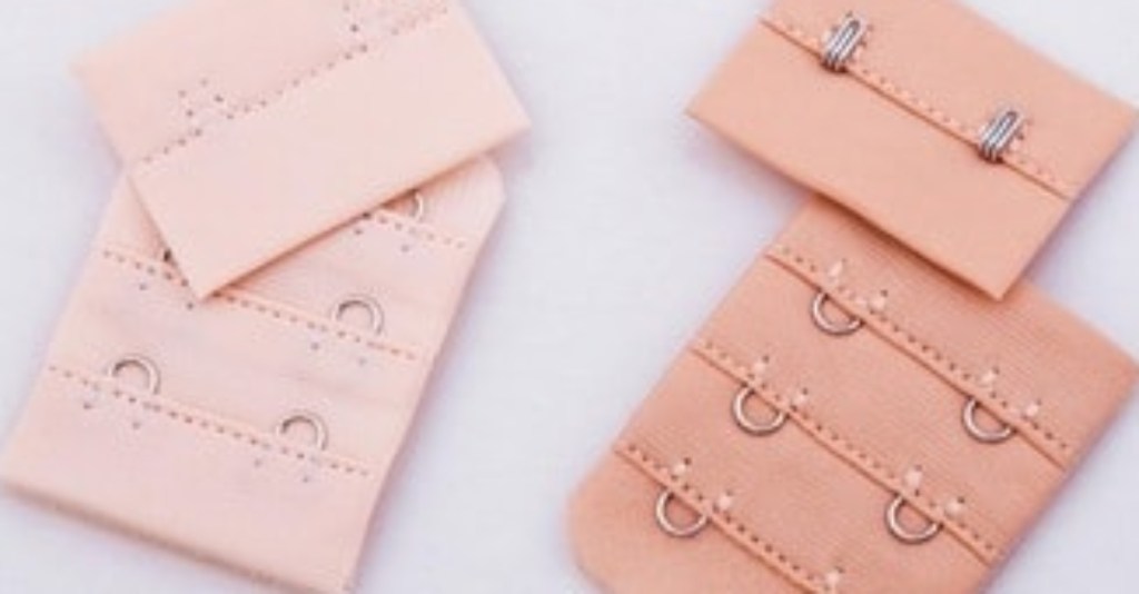 ends of bra straps with metal clasps