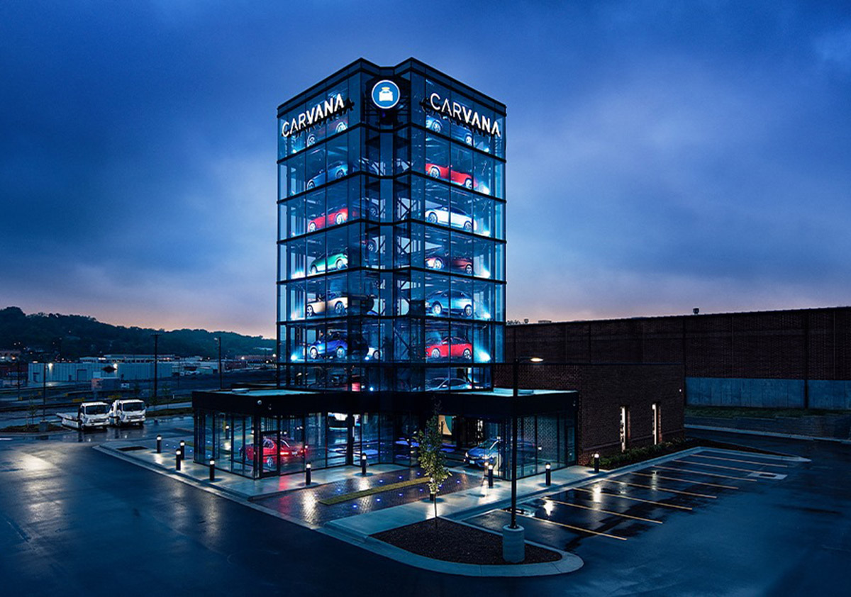 carvana vending machine building