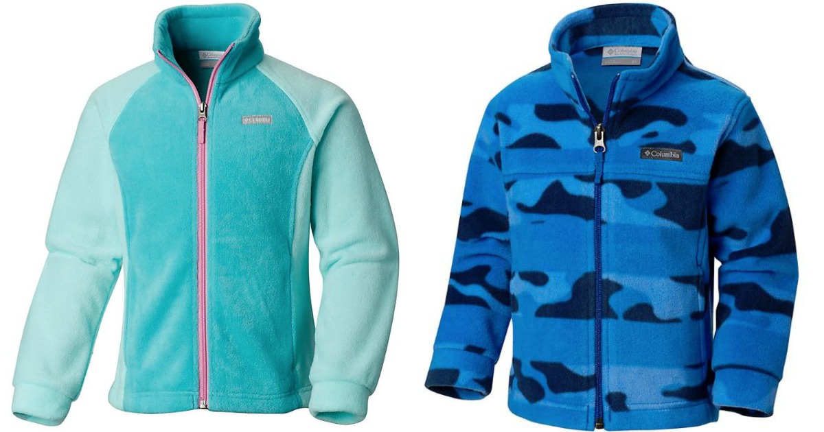 2 toddler jackets that are fuzzy on white background