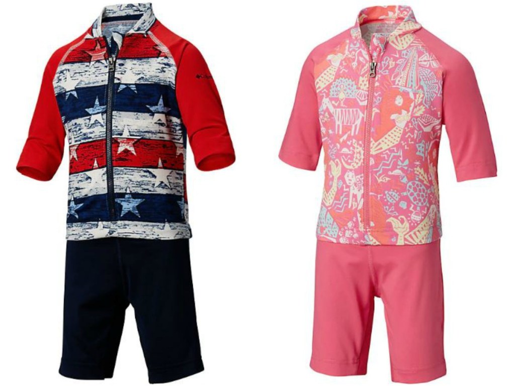 two toddler suits to cover them when in the sun