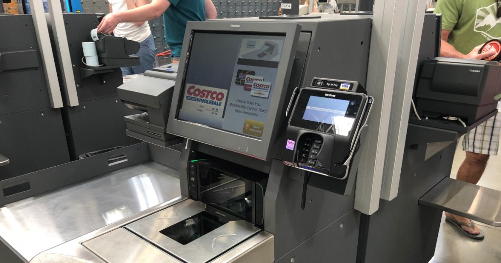 Costco self checkout kiosk
