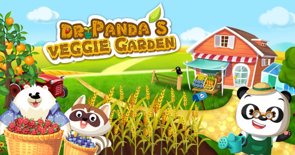 dr panda's veggie garden with the garden and animals 