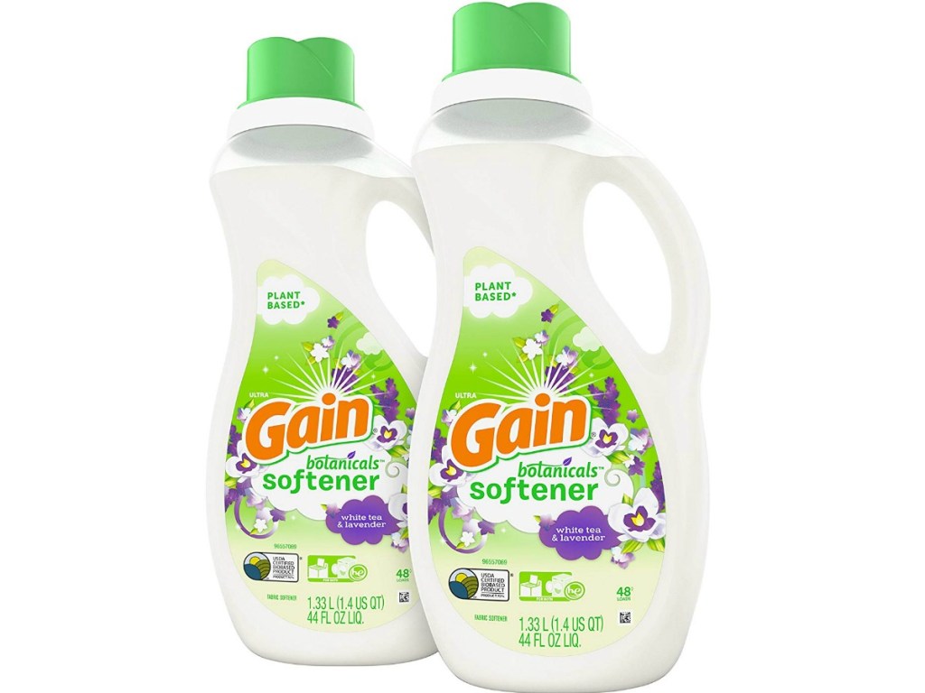 two bottles of gain fabric softener