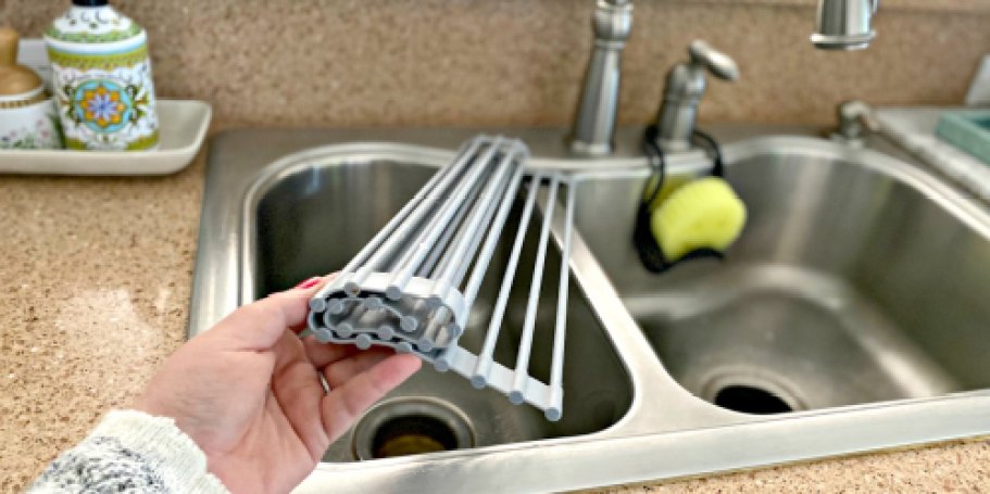 Our Favorite Roll Up Dish Drying Rack is Only $6.99 Shipped for Prime Members