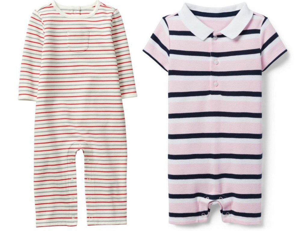 baby striped one-pieces