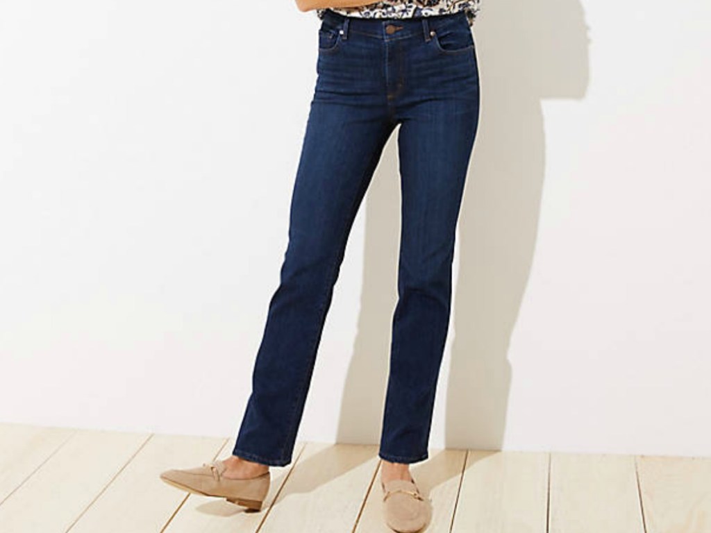 woman's legs in a pair of jeans