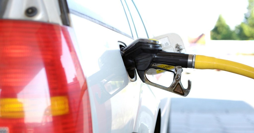 pumping gas into a car