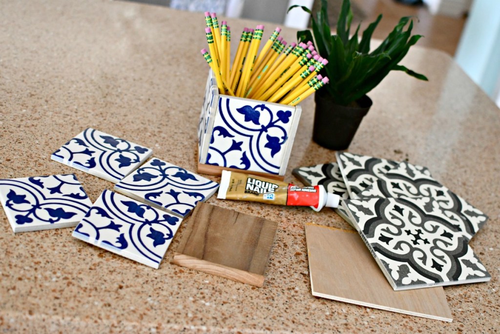 spanish ceramic tiles on the counter