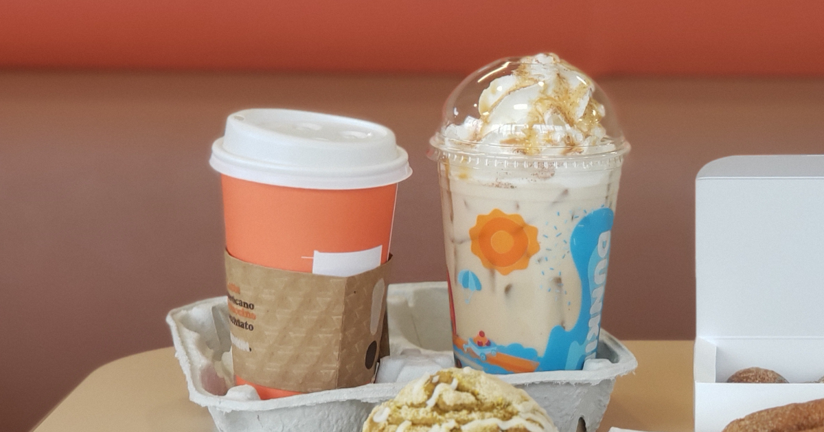 Dunkin' cinnamon sugar pumpkin signature latt