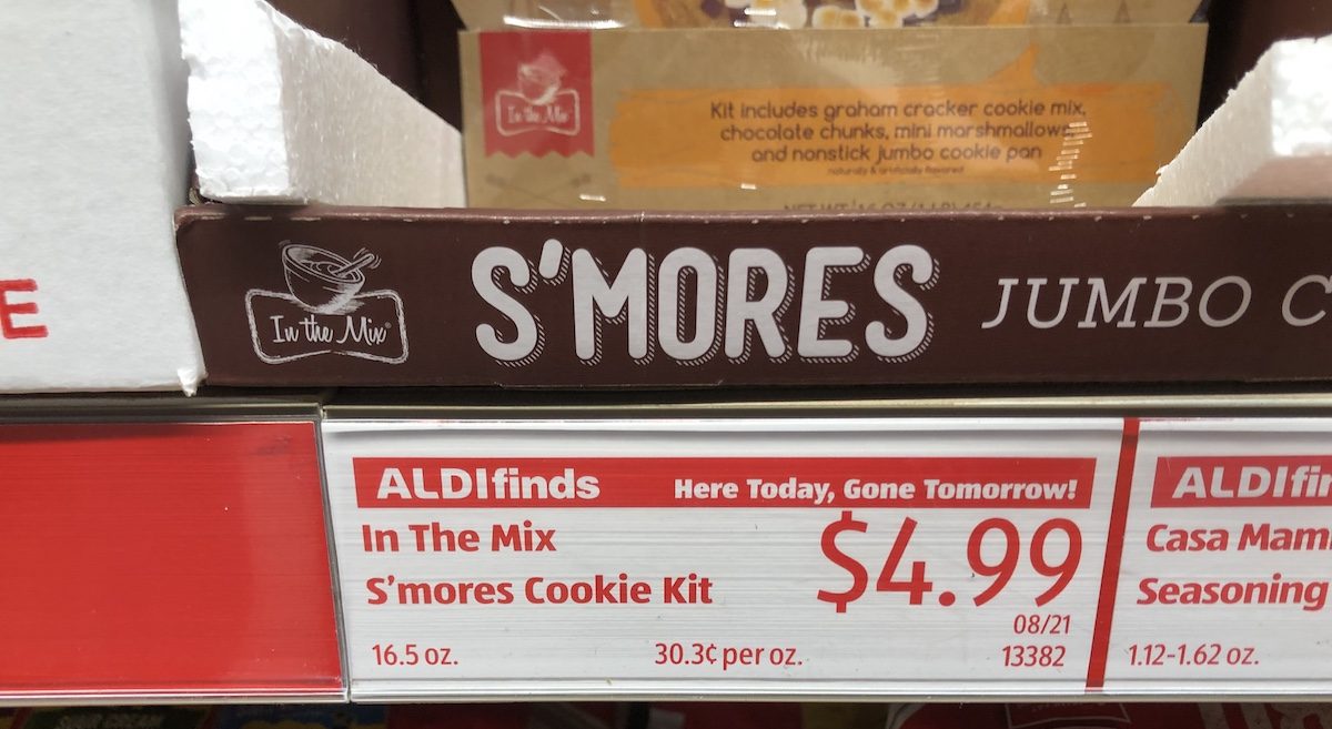 price tag for s'mores cookie