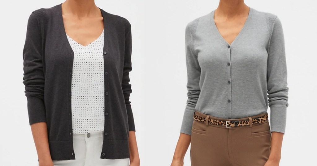 women wearing Banana Republic Cardigans