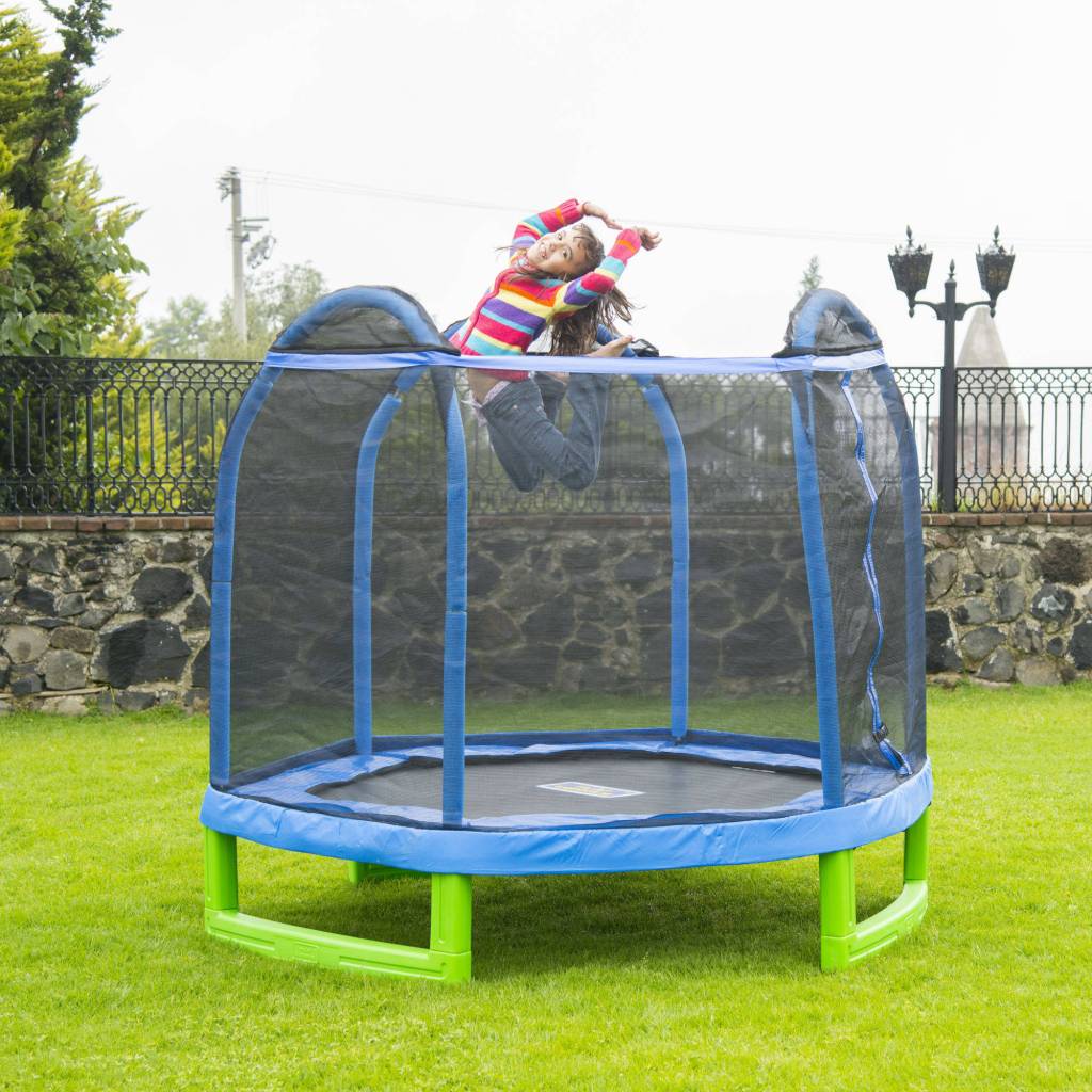 Girl Jumping on BouncePro Hexagonal Trampoline