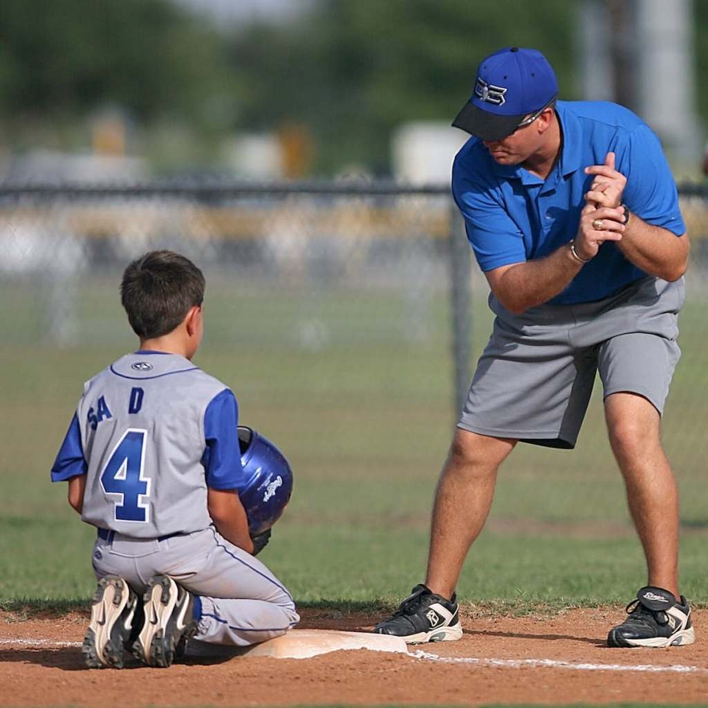 baseball coach and player