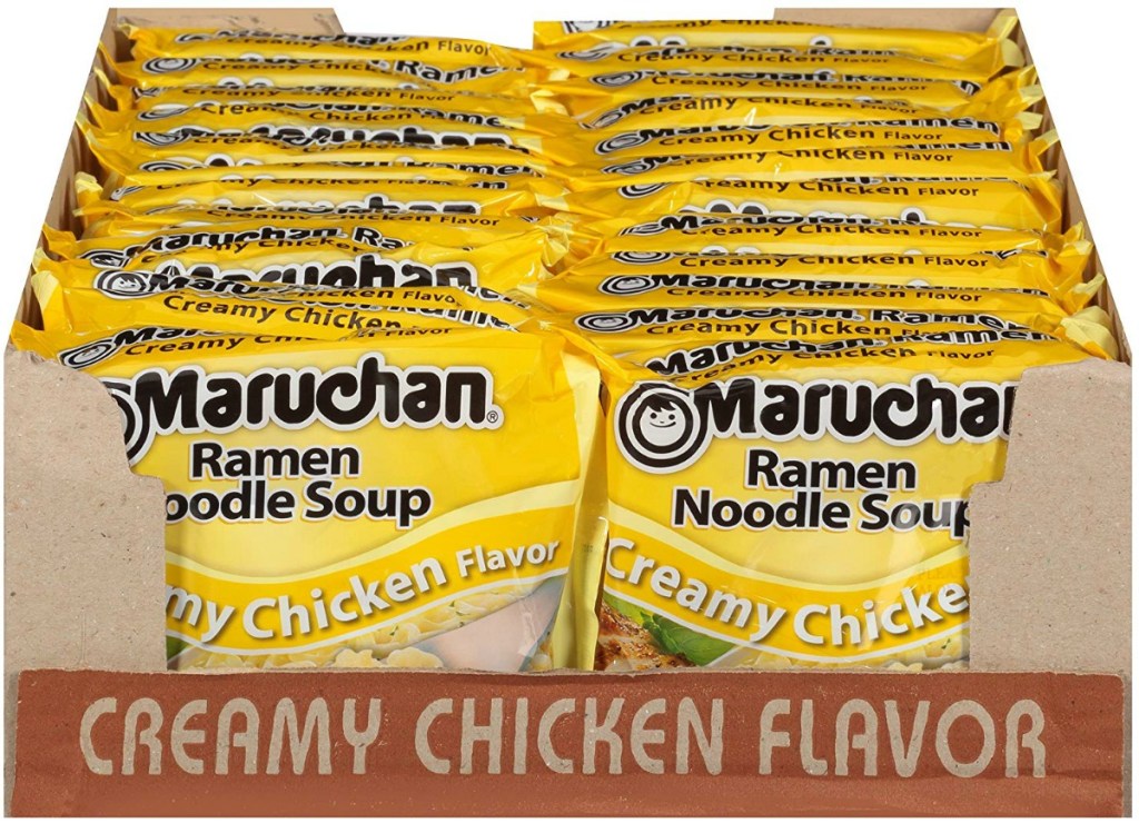 Case of Ramen Noodles in Creamy Chicken flavor from Amazon