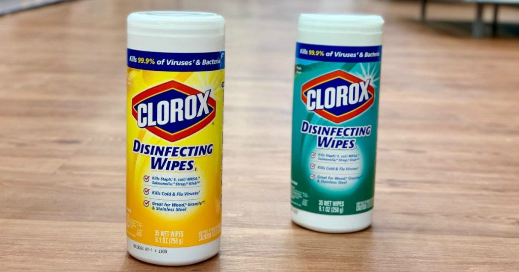 Clorox Wipes on store floor