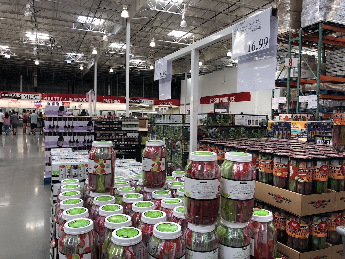 Kirkland Signature Ready-To-Freeze Vodka Cocktails in Costco store