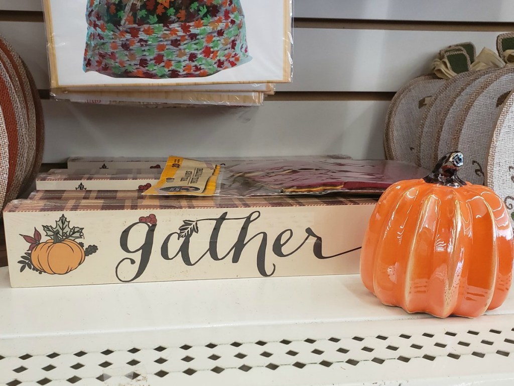 Dollar Tree Gather Shelf Sign