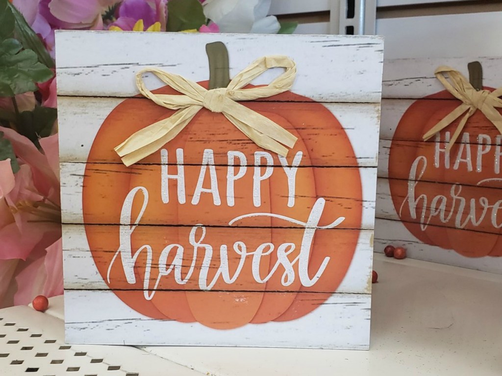 Dollar Tree Happy Harvest Sign