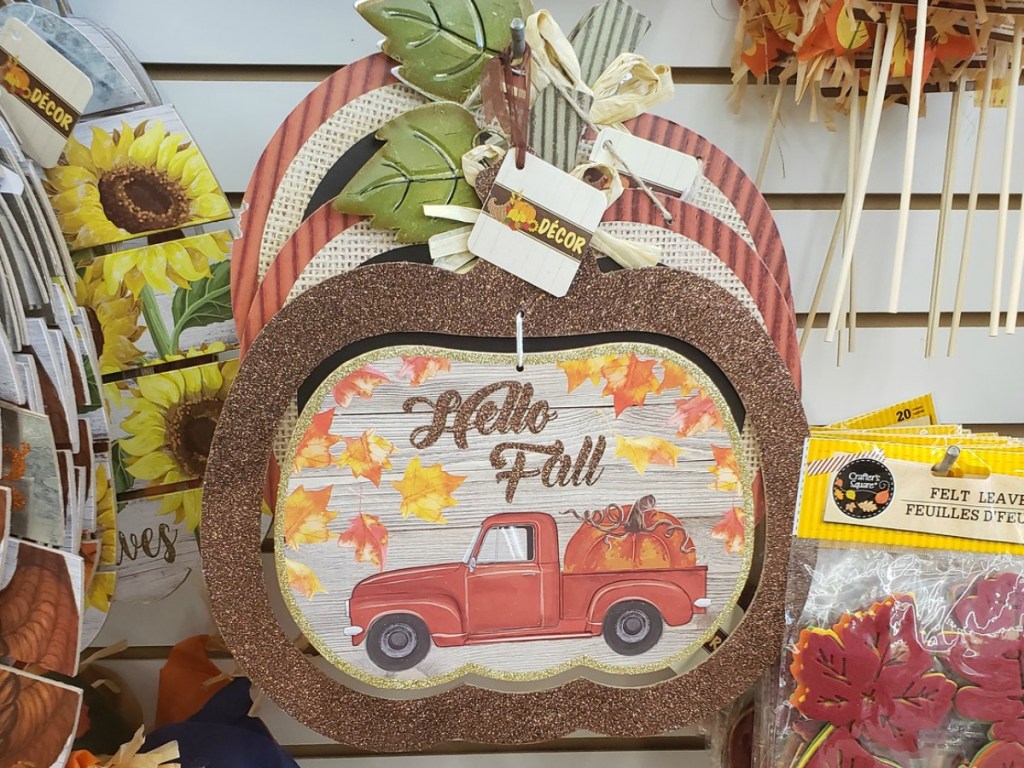 Dollar Tree Hello Fall Pumpkin