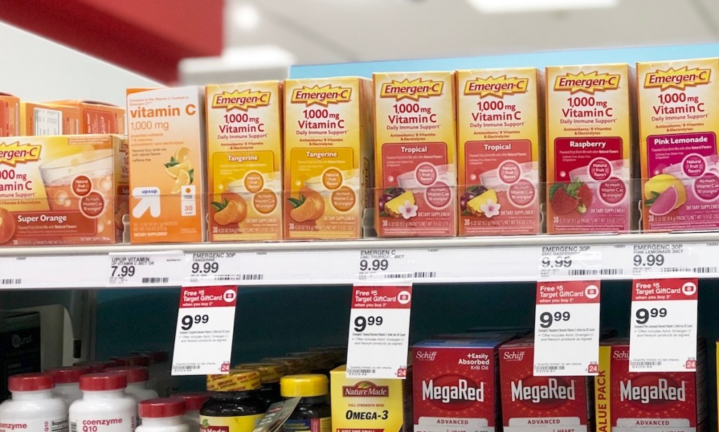 shelf of Emergen-C at Target