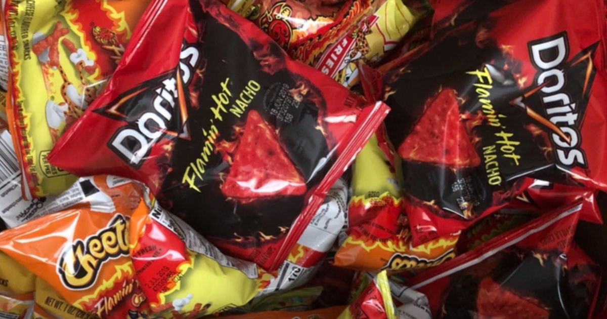 Flamin Hot Doritos and Cheetos from Amazon