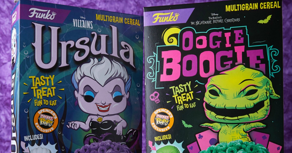 2 boxes of Funko Villain Cereals