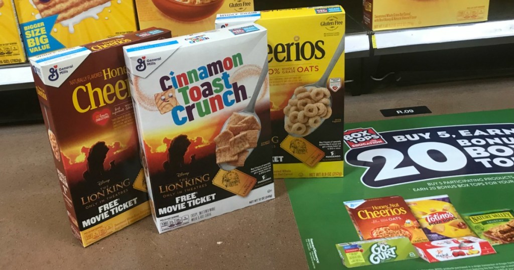 General Mills Cereals displayed on Kroger floor