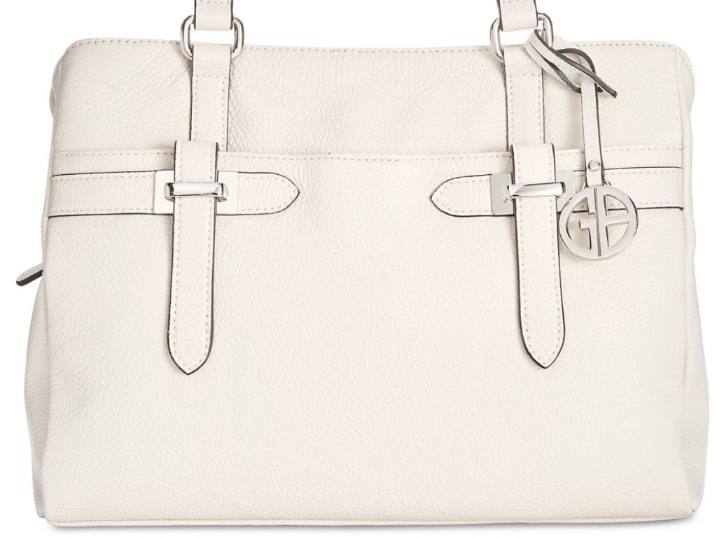 Giani Bernini Bridle Leather Tote in ivory