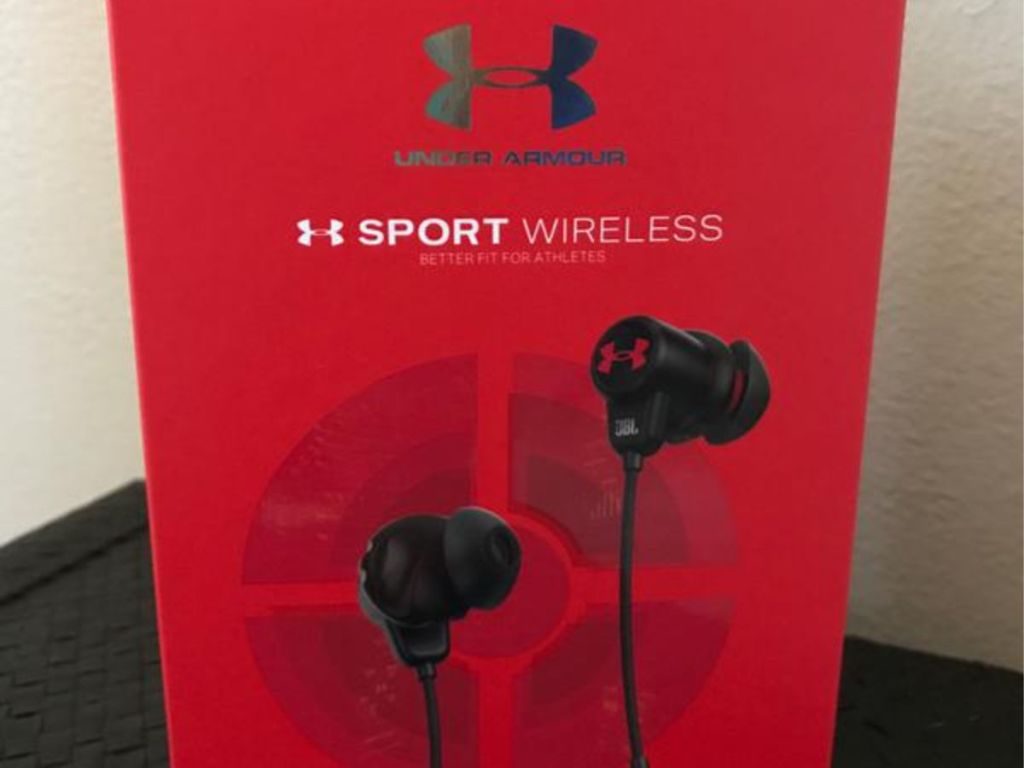 closed box of JBL Under Armour Sports Wireless