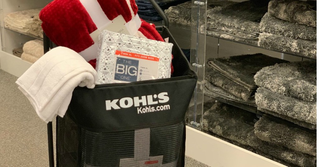 Kohl's Shopping Cart with items in it