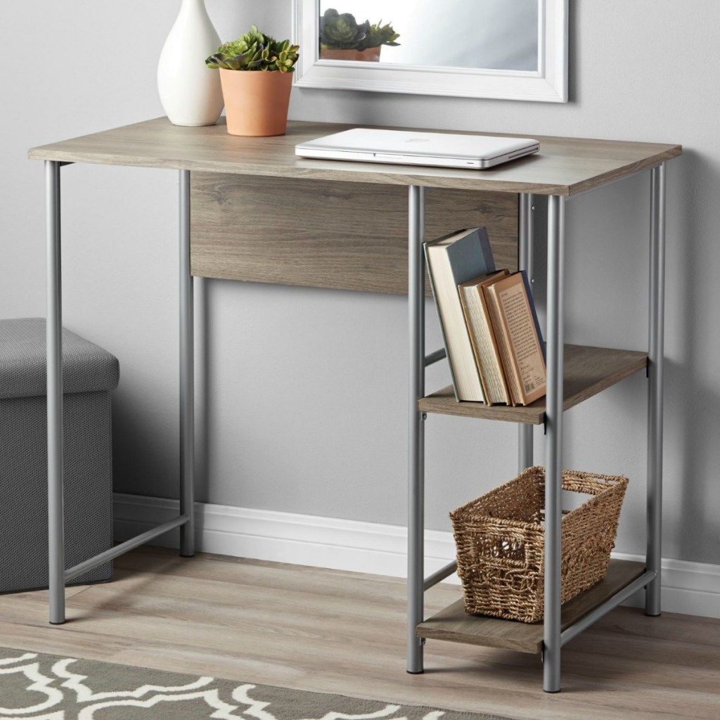 Basic student desk in Rustic oak finish 