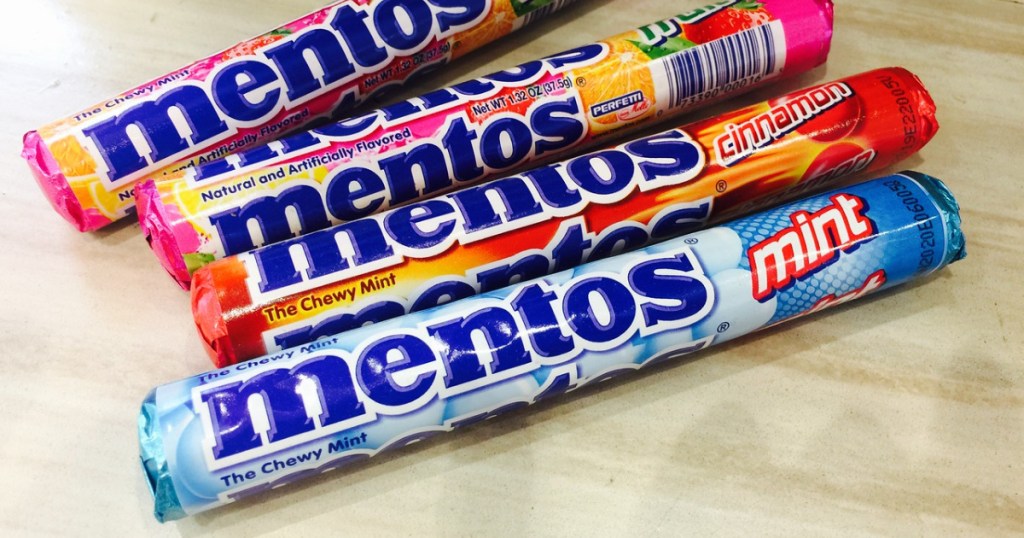 mentos candy rolls