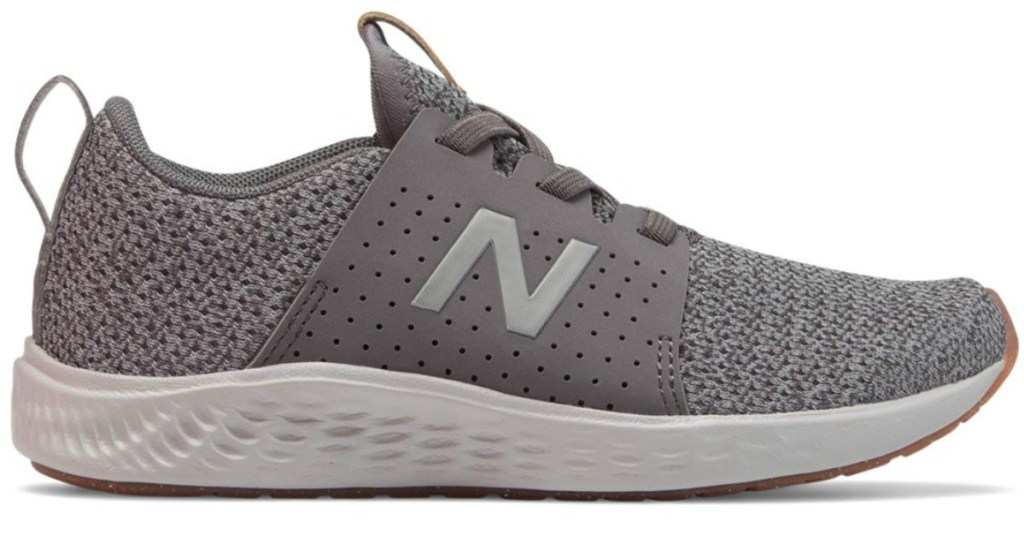 gray and white New Balance girls sneakers