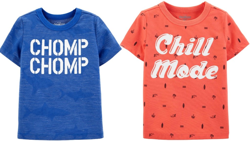 Oshkosh B'gosh boys graphic tees in blue and red