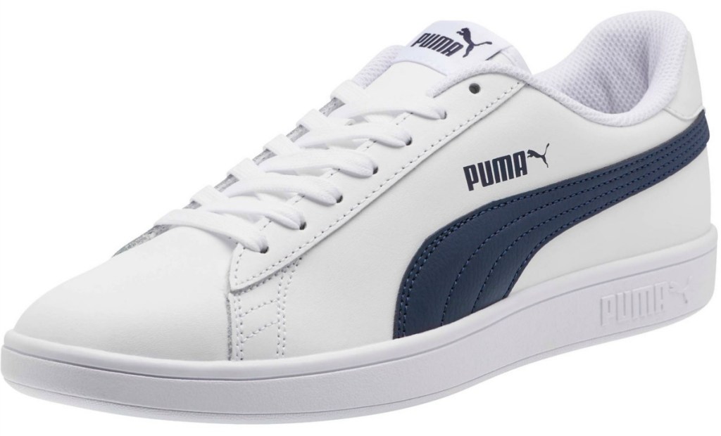 blue and white puma shoes