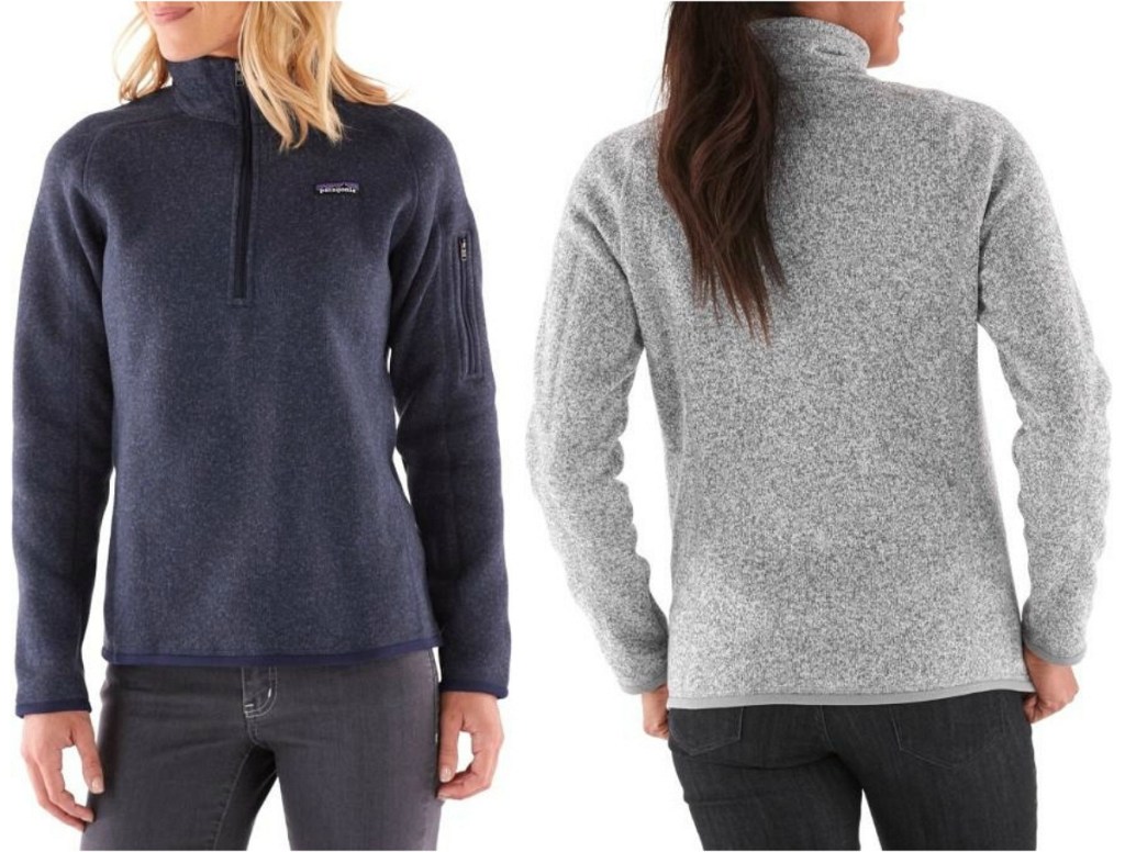 women wearing Patagonia Women's Better Sweater Quarter-Zip Pullover
