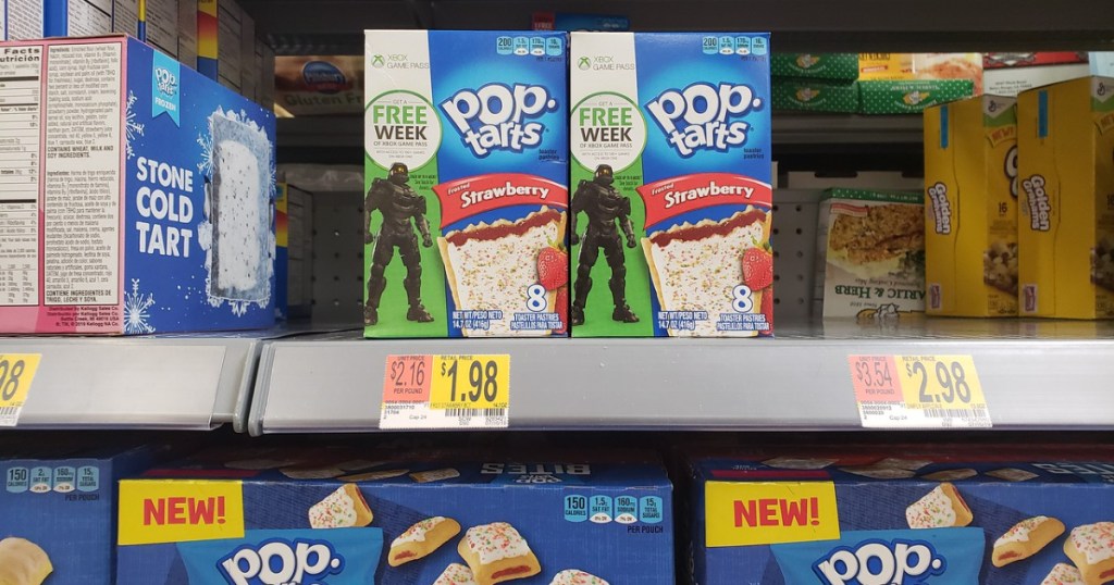 poptarts on shelf at walmart