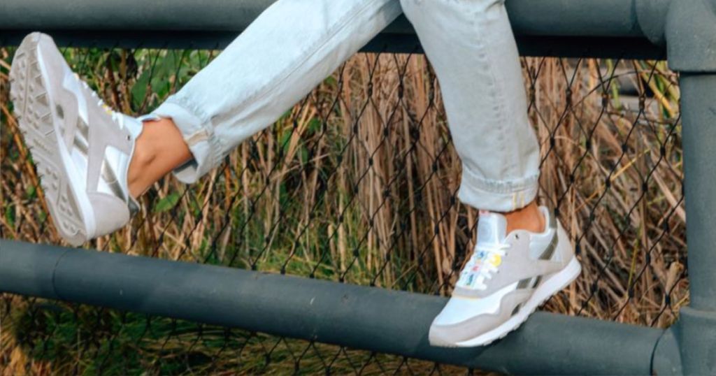 Women wearing CLASSIC NYLON X SOULCYCLE outside