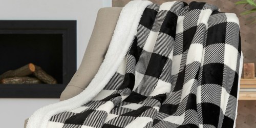 Buffalo Check Sherpa Throw Just $12.99 Shipped