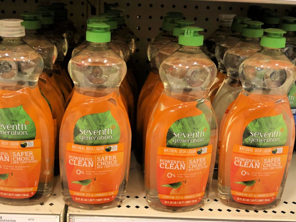 Seventh Generation Dish Soap on shelf