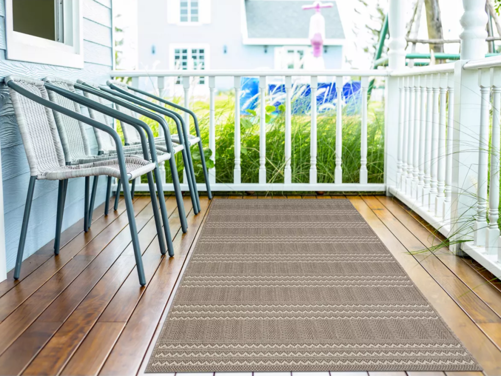 Smith & Hawken Oat Cashmere Outdoor Rug Runner